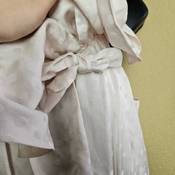 BCBGMaxAzria Silk Polka Dot Ruffled Dress - Picture 4 of 11